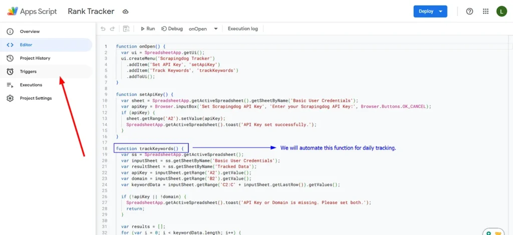 apps script code