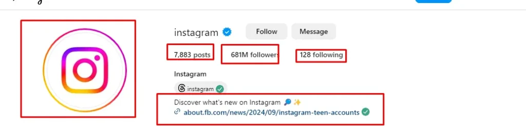 instagram account