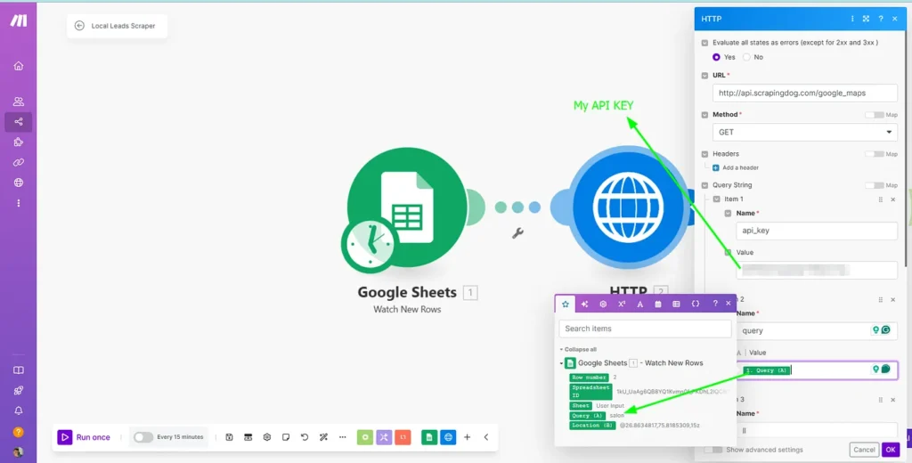 make.com dashboard