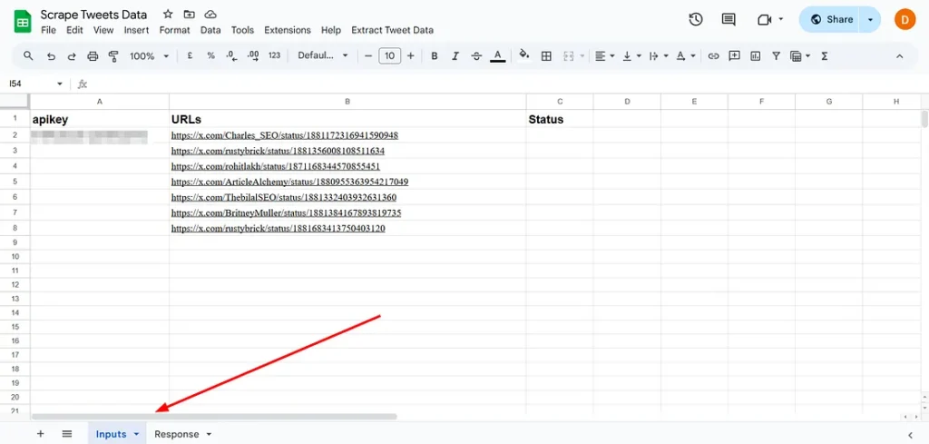 google sheet