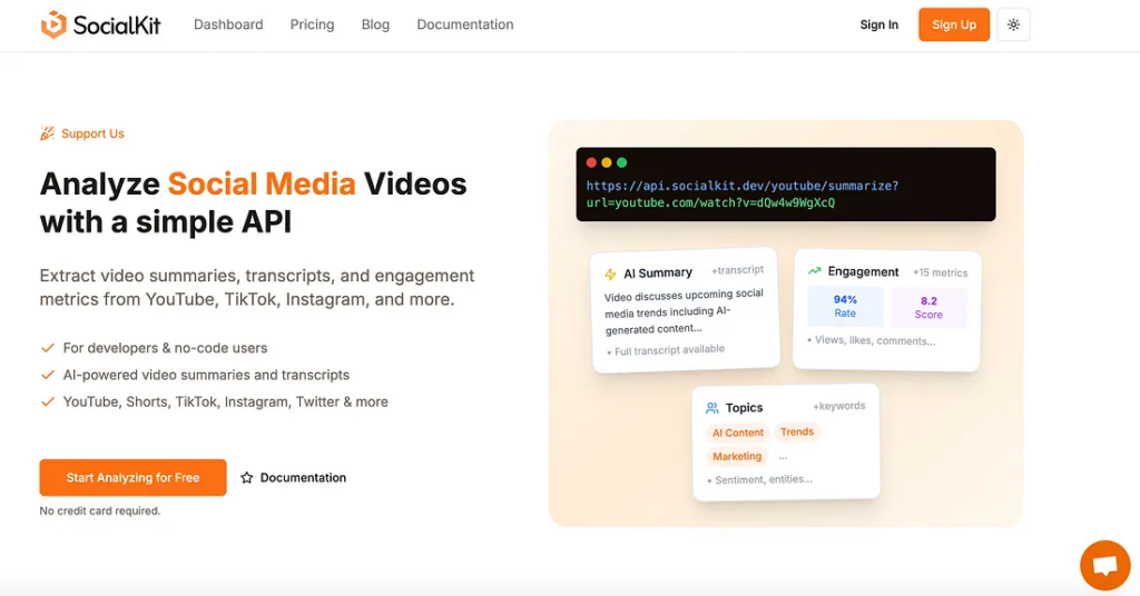 Socialkit Dashbaord